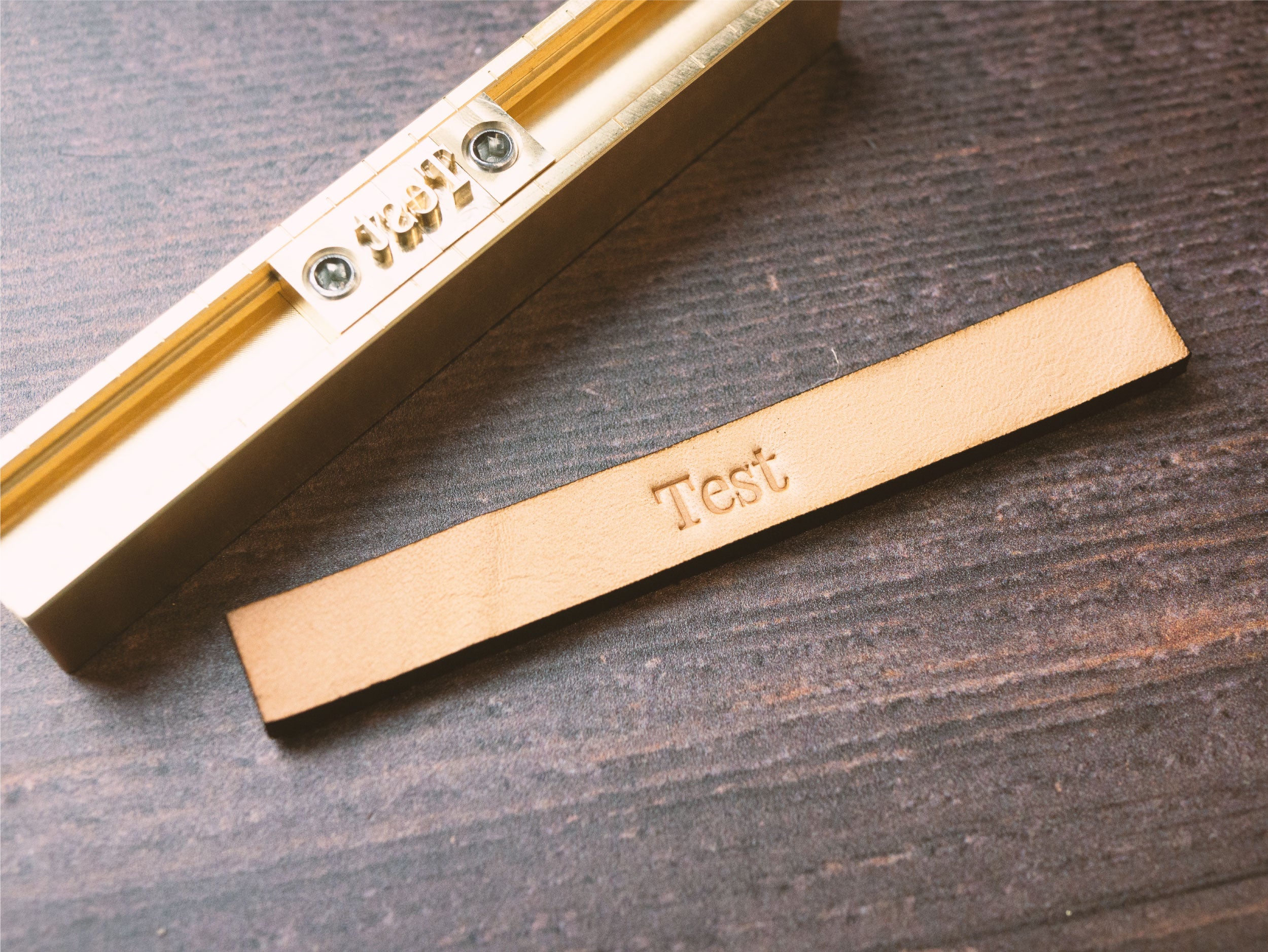 Alphabet Letter Stamps Set Embossing in Leather - Outpost Workshop