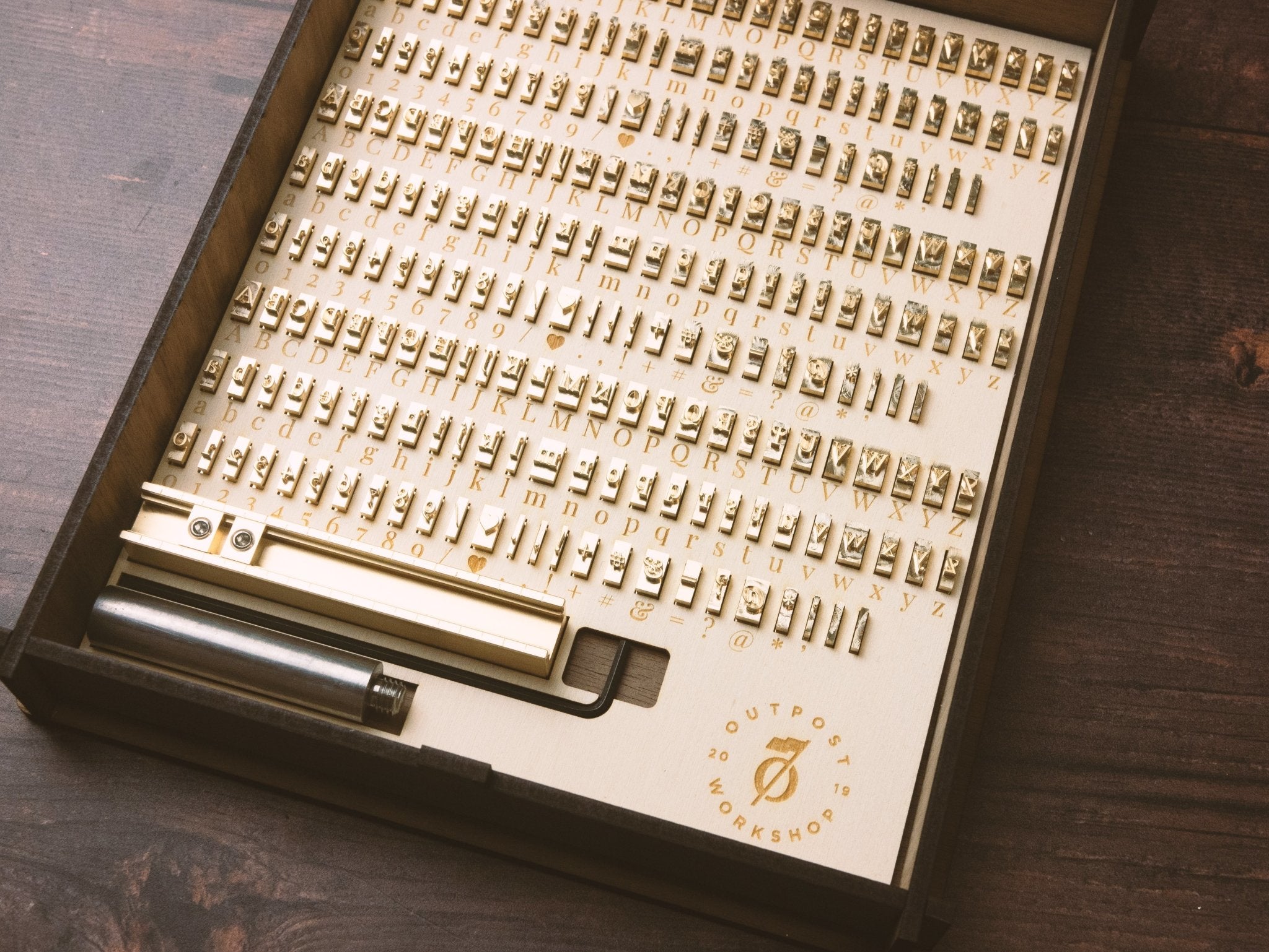 Alphabet and Letter Leather Type Stamp Set - Outpost Workshop