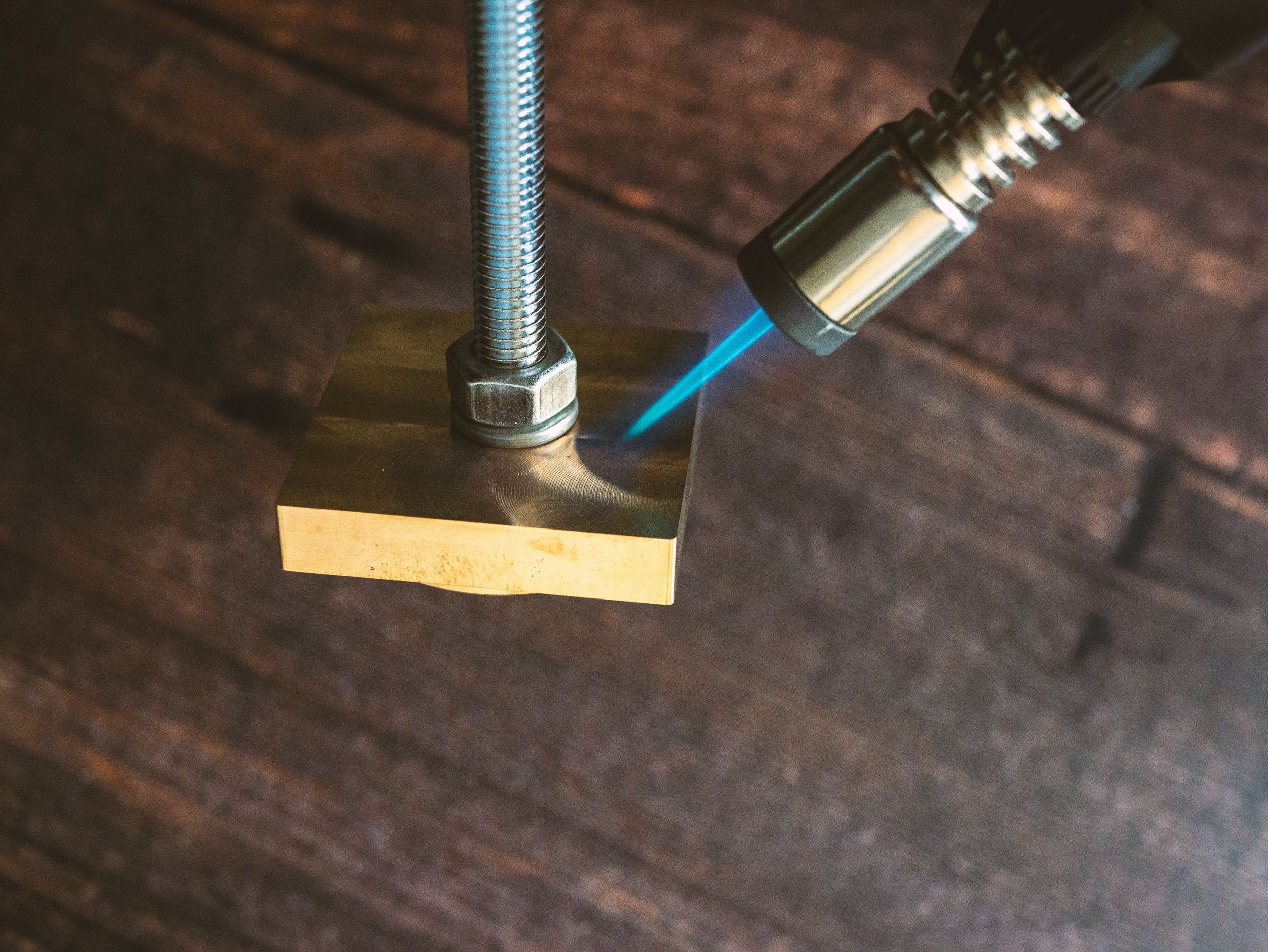 Heating Branding Iron with Blowtorch - Outpost Workshop