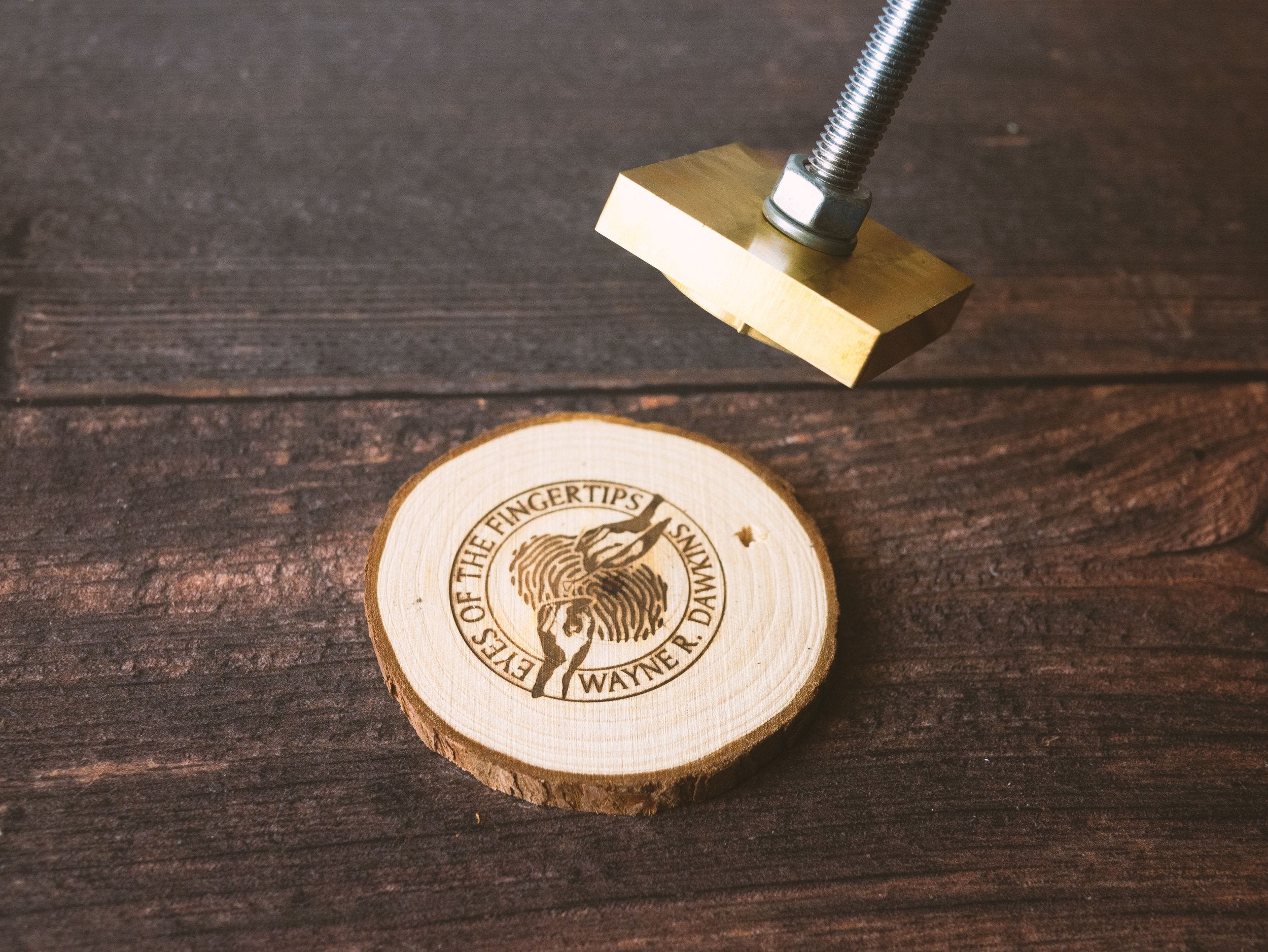 Checking Wood Branding Iron Result - Outpost Workshop