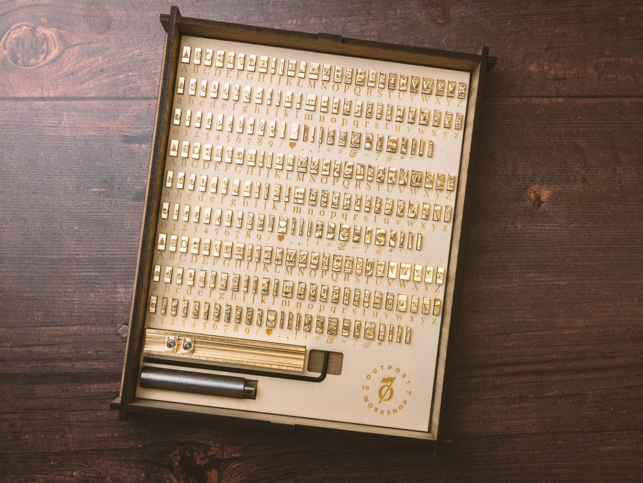 Alphabet and Letter Leather Type Stamp Set - Outpost Workshop